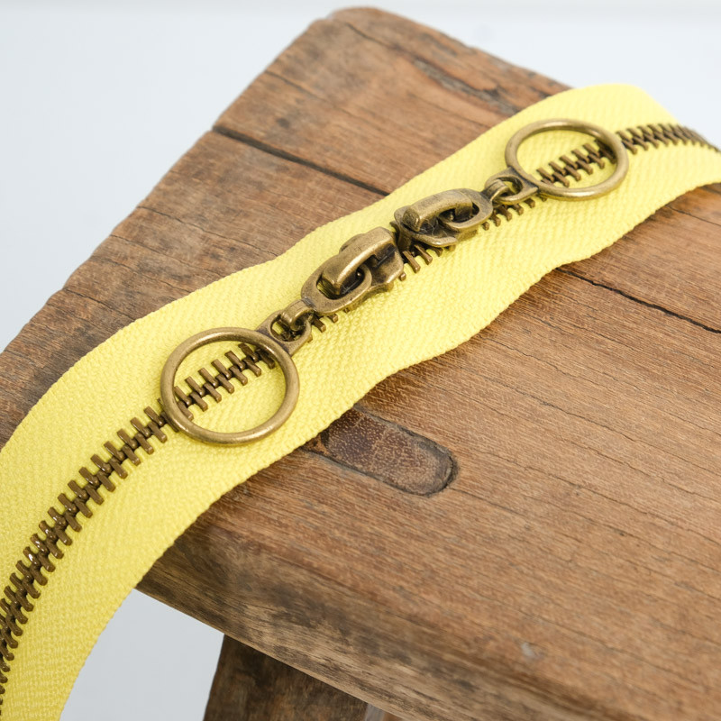 40cm Double Slider Circle Clasp, Yellow Brass - Maison Klem